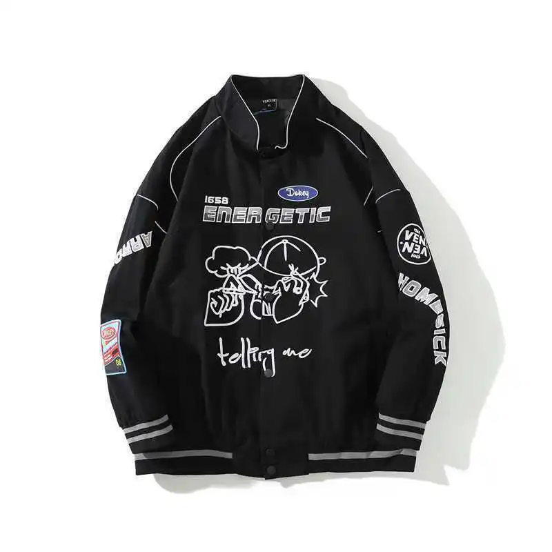 Хип хоп бейсбольные куртки одежда Готическая уличная бомбер Университетская