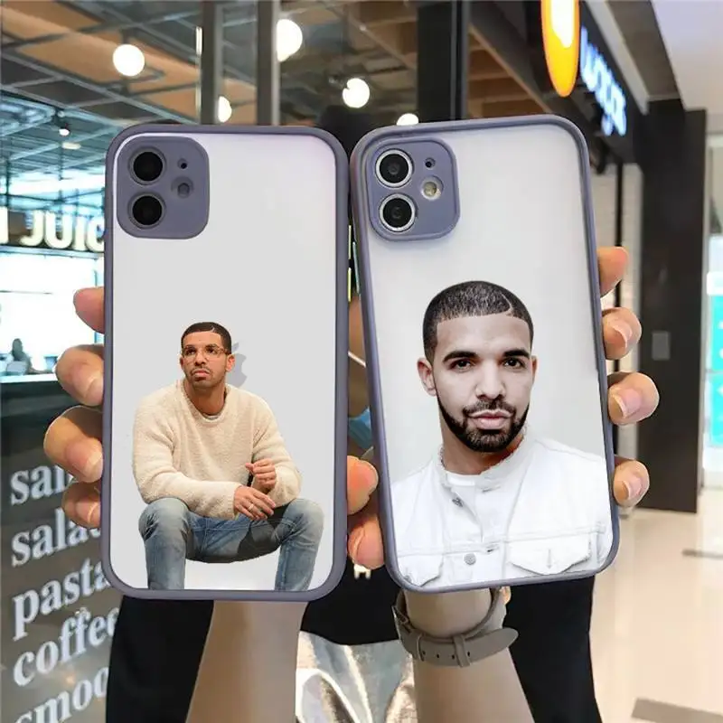 

Drake Camera Protection Bumper Phone Case For iPhone 12 11 Pro XS Max XR X 8 7 Plus Translucent Matte Shockproof Cover