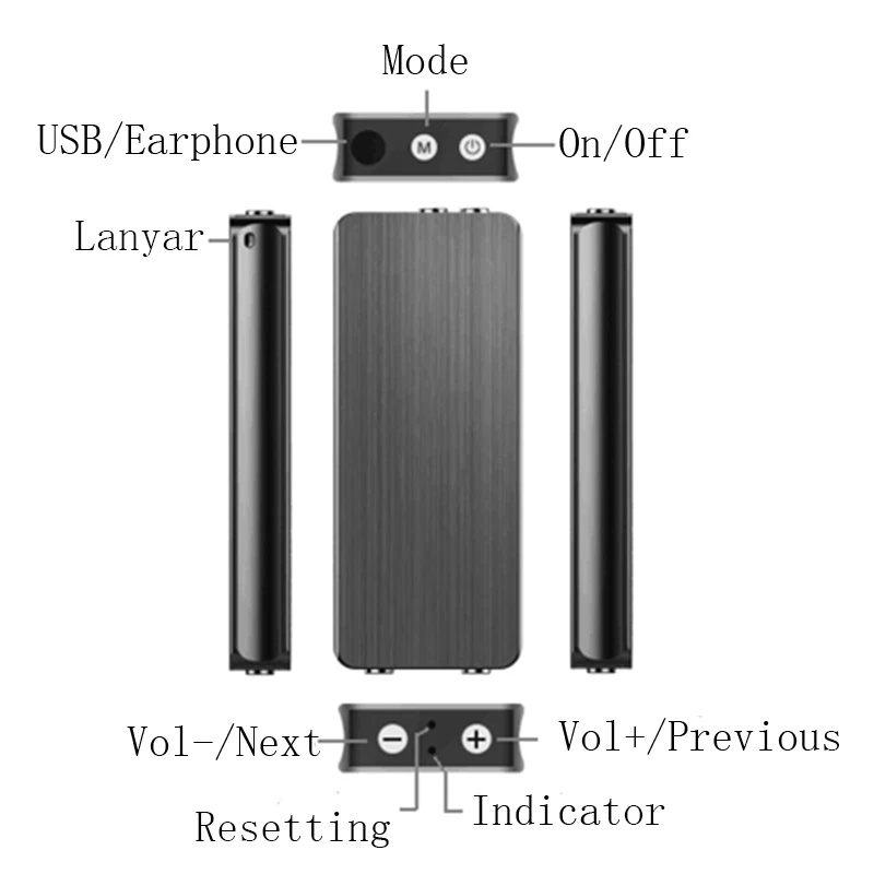 Digital HD Voice Pen Recorder Sound Recording WAV Format 8G Memory Card Built In-side Longtime Working for Student or Meeting |