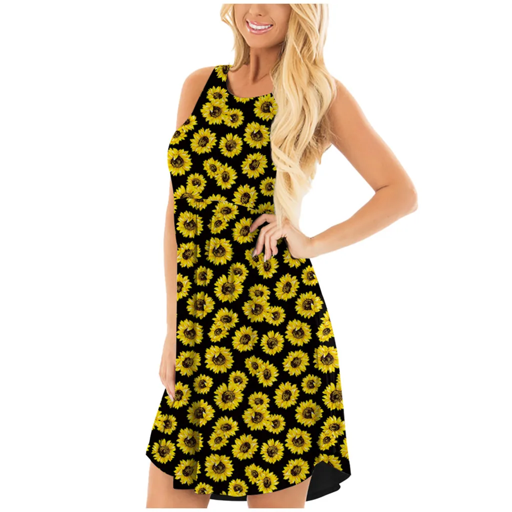 Женское платье без рукавов MISSOMO летнее с цветочным принтом богемное для женщин |