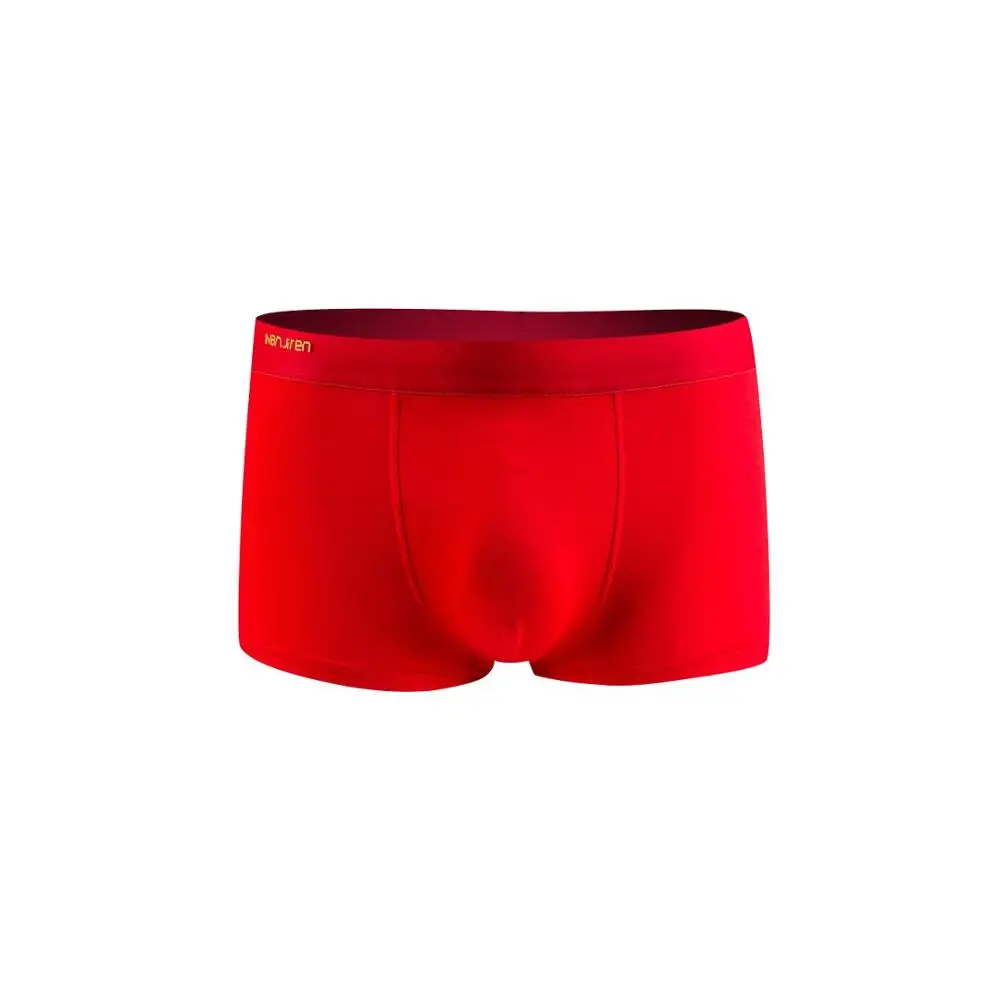 nanjiren Натальный год большое красное нижнее белье мужские трусы боксеры с узлом