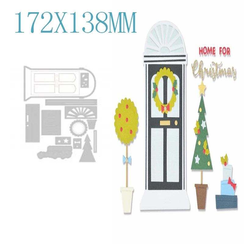

Halloween Door Metal Cutting Dies Stencils Scrapbooking Embossing DIY Crafts Paper Cards Album Decor Metal Dies Cut