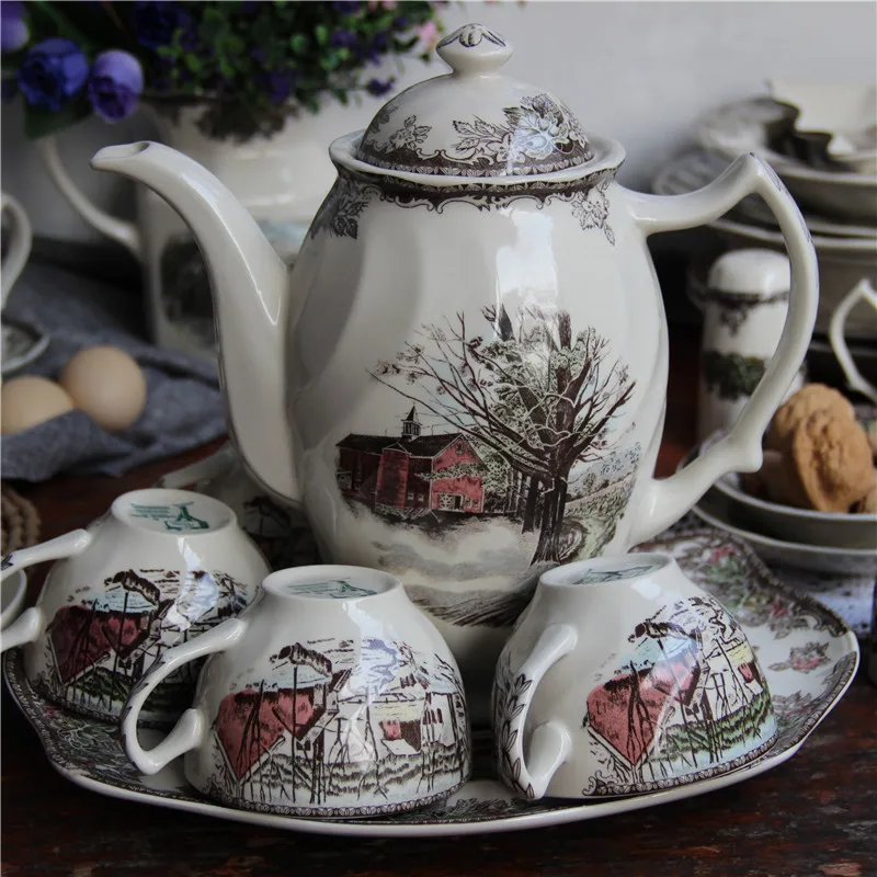 Усадьба серии Керамические Тарелки Посуда и тарелки наборы посуда тарелка лапша