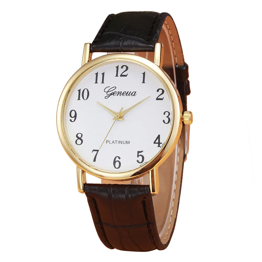 

Retro Design Leather Band Analog Alloy Quartz Wrist Watch Fashion Ladies Quartz Watch Casual Ultra-thin Watch