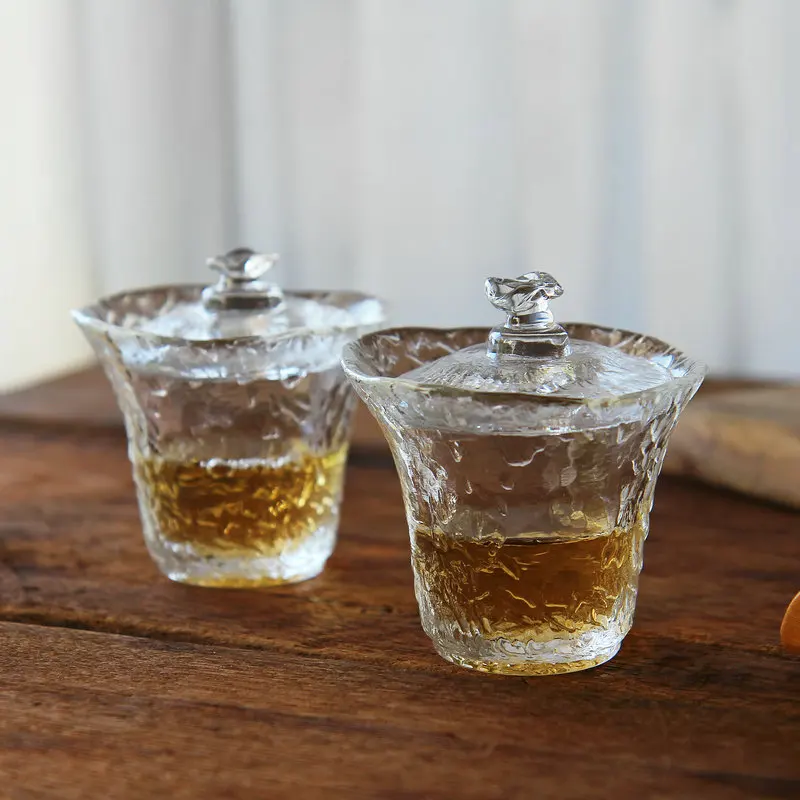 Утолщенной термостойкого стекла чайный набор кунг-фу крышка чашки японский