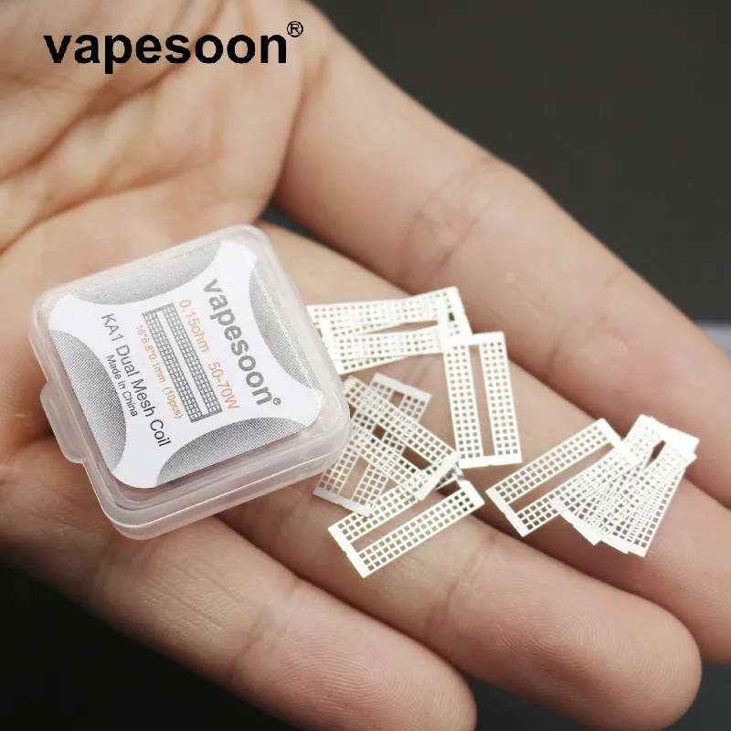 Vapesoon (10 шт./корт.) 18*6 2*0 1 мм Ni80 Ом KA1 двойная сетчатая катушка Клэптона для Zeus X RTA kylin