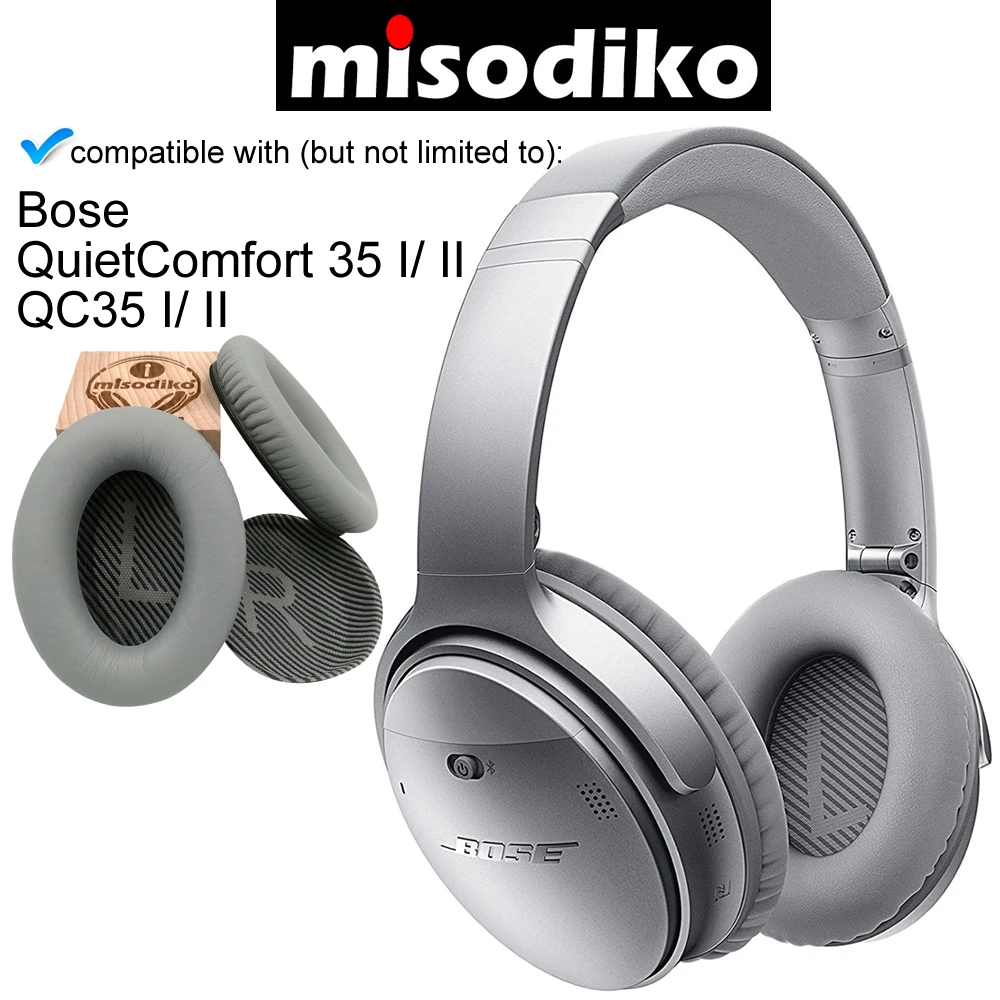 

misodiko Replacement Ear Pads Cushions for Bose Quiet Comfort 35 (QC35) and QuietComfort 35 II (QC35 II) Headphones Earpads Cup