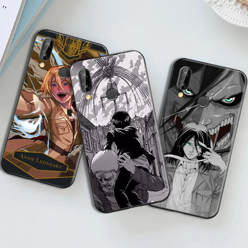 

Popular Attack On Titan Phone Case For Huawei P30 Lite P30 P30 Pro P40 P40 Lite P40 Pro P40 Pro Plus Hard Anime Soft TPU Funda