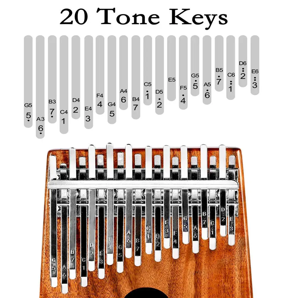 Muspor Kalimba 20 клавиш Acacia(Koa) двойной слой «пианино для больших пальцев» Mbira с чехлом высокого качества тюнер тела молоток английская песня книга