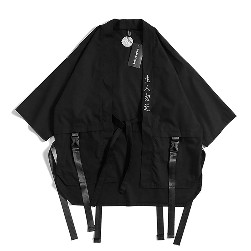 

ZhuZunZhe 2021 Harajuku Open Stitch Kimono Jackets Men Hip Hop Thin Coat Ribbon Streetwear Male Fashion Autumn Loose Jackets