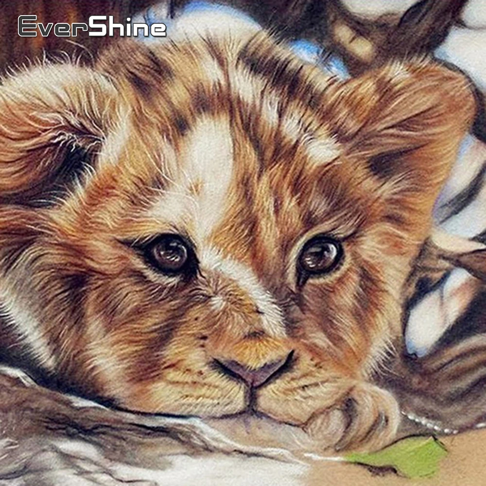 Набор для алмазной живописи Evershine алмазная вышивка с изображением тигра вышивки