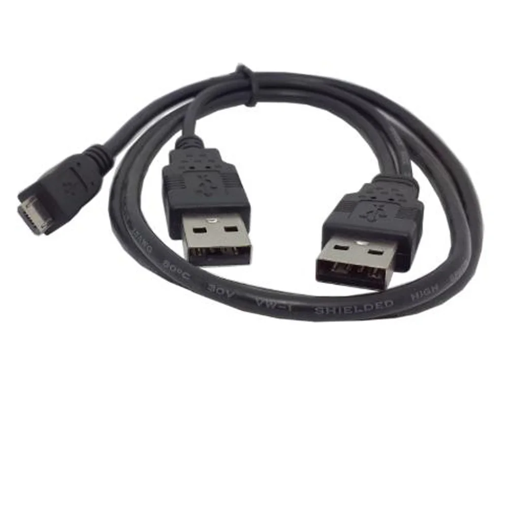 Поставка черный белый цвет 0 6 м USB 2 мобильный жесткий диск кабель двойной USB-A
