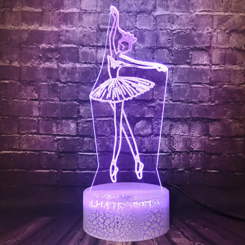 Артист балет Танцор мультфильм 3D оптический комикс музыка серия светодиодный 7