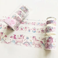 4 rolls box pink princess unicorn cloud washi paper decorative tape hand account diy label stickers