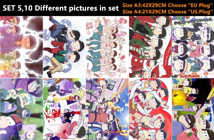 Постер с изображением аниме Osomatsu-san 10 шт./лот | Игрушки и хобби
