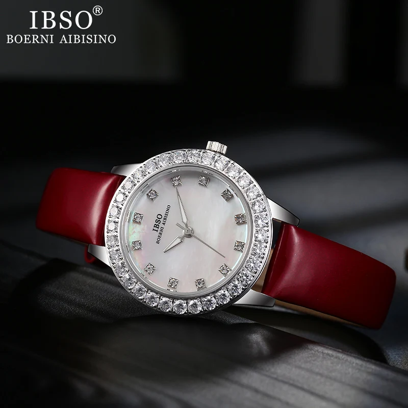 

IBSO Brand Women's Quartz Watches Set Fashion Luxury Round Dial Rose Gold Watch for Ladies Stainless Steel Clock Montre Femme