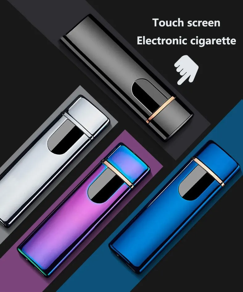 USB Elctronic зарядка Зажигалка сенсорный ветрозащитный Smok сигарета классический