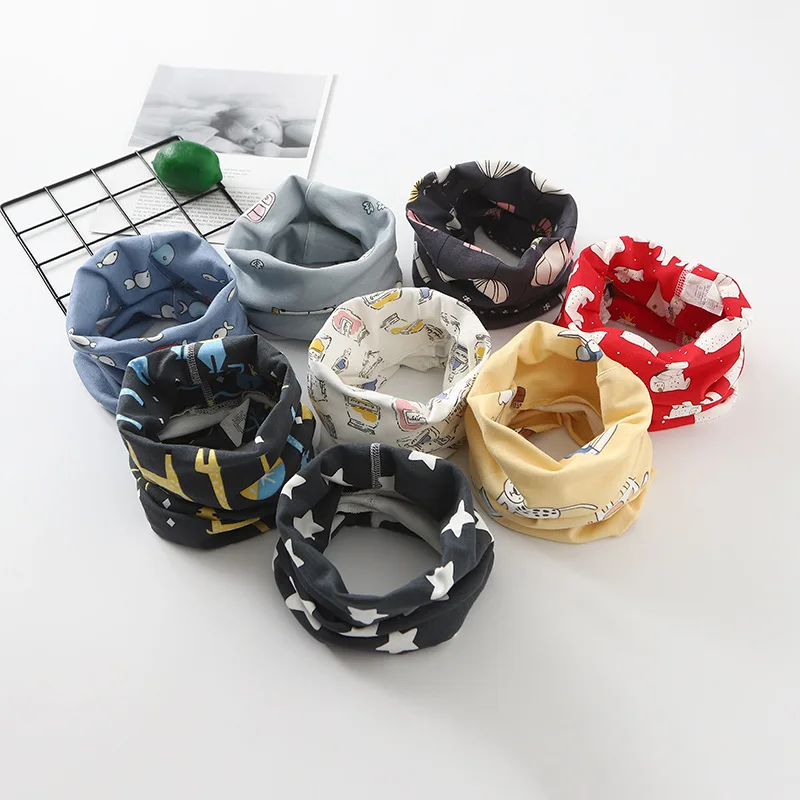 Новинка Леопардовый детский шарф с принтом зебры и цветов Зимний теплый круглым