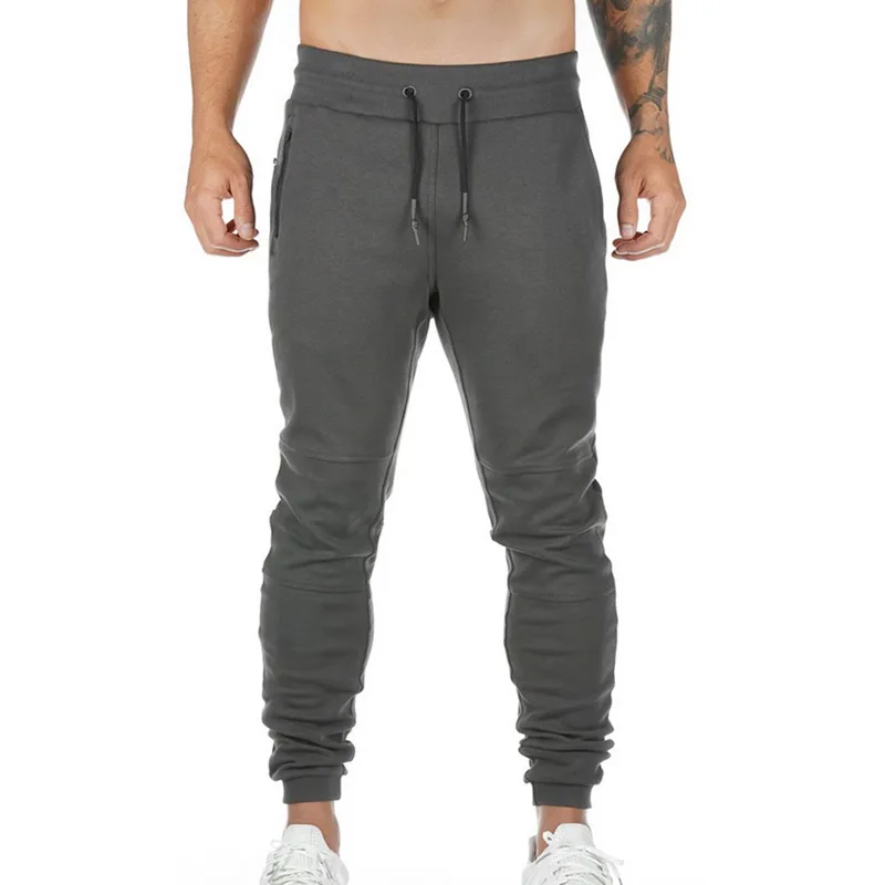 02 SHUJIN PuimentiuaAutumn Solid Loose Straight Men's Casual Pants Long Trousers Waist Pants Men Plus Size Cotton pantolon erkek - Цвет: 02