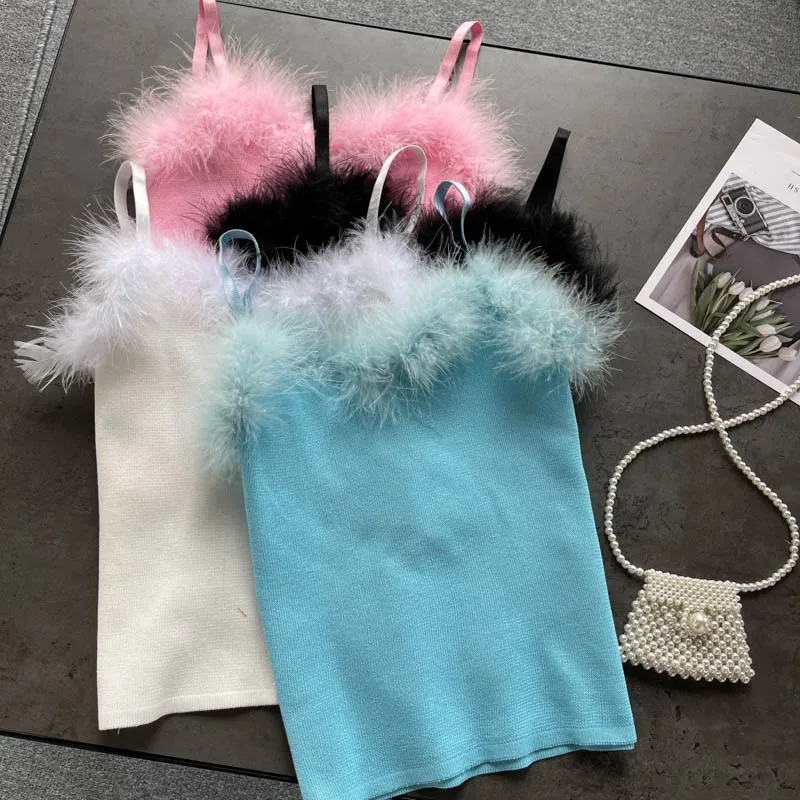 

Summer new pink spell wool tops women One shoulder sexy temperament tops for women