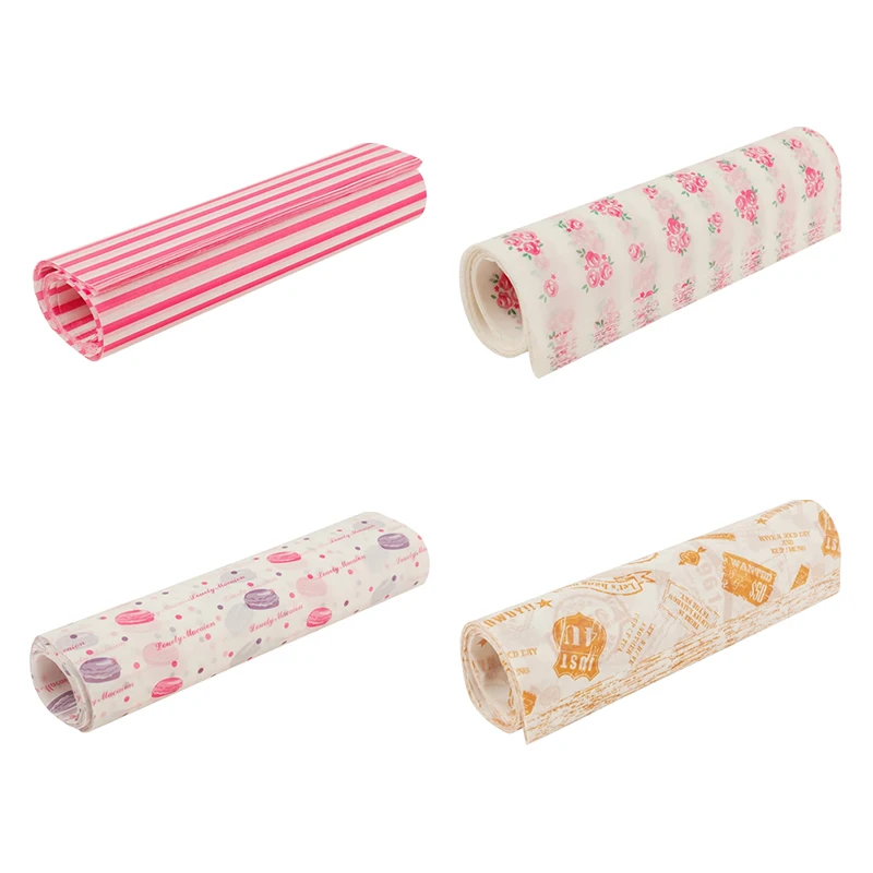 

50Pcs/Lot Oil-Proof Wax Paper Food Wrapper Paper Bread Sandwich Burger Fries Wrapping Baking Tools Fast Food Bread Oil-Paper NEW