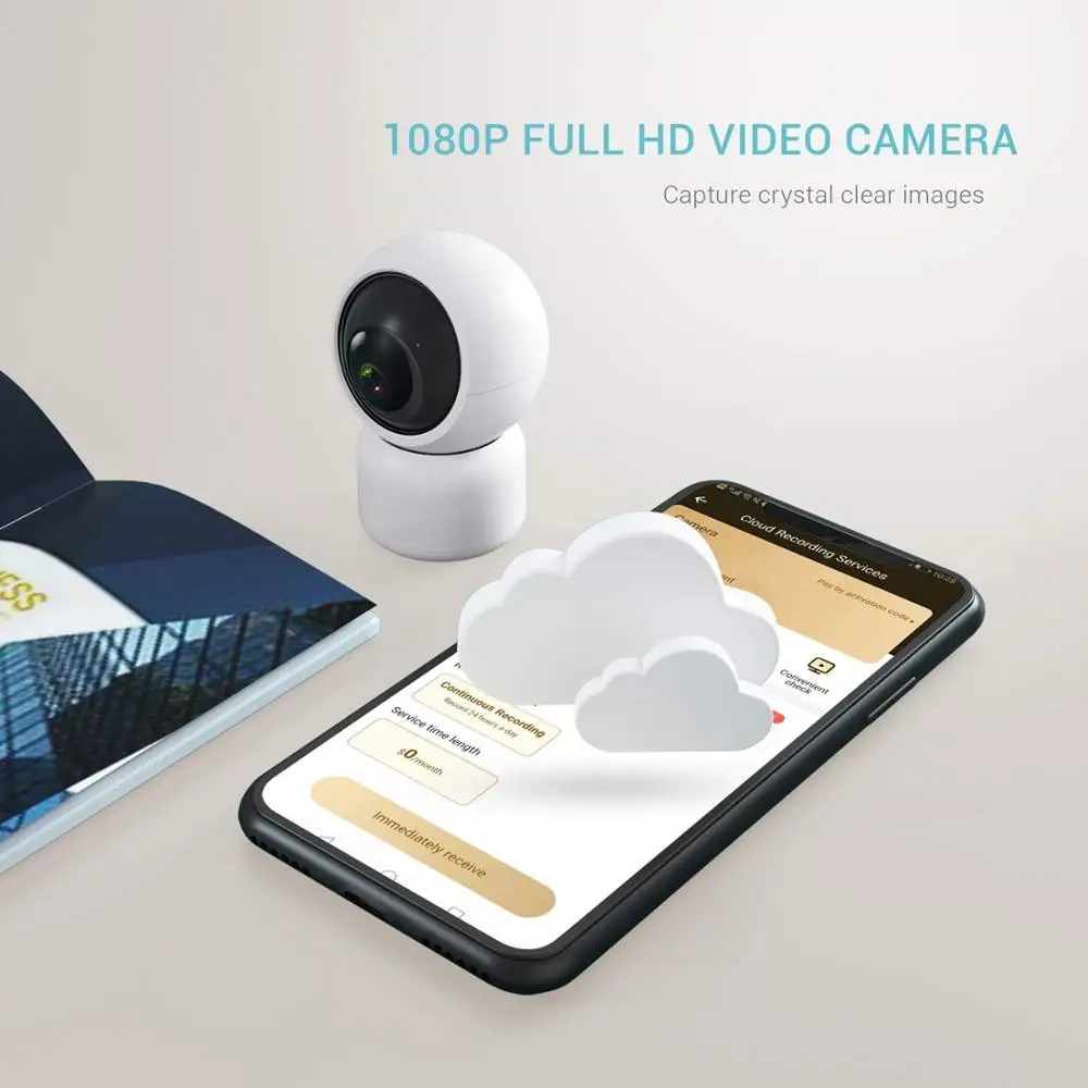 Abay 1080P Tuya камера для домашней безопасности облачная Беспроводная ip наблюдения Wi Fi