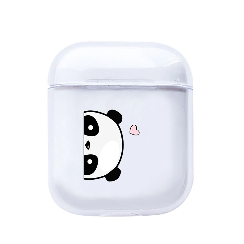 I200639 Чехол s для Airpods с милой пандой, окрашенный прозрачный мягкий силиконовый чехол s для AirPods 1/2 чехол, защитный чехол, беспроводной чехол для наушников - Цвет: I200639