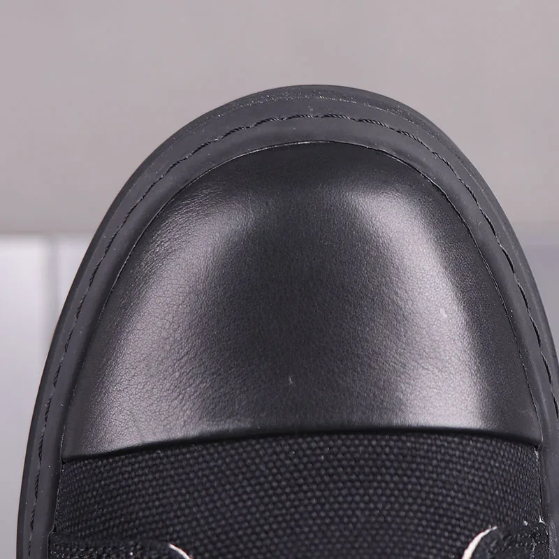 Новинка сезона мужские Модные черные высокие кроссовки на шнуровке мужская