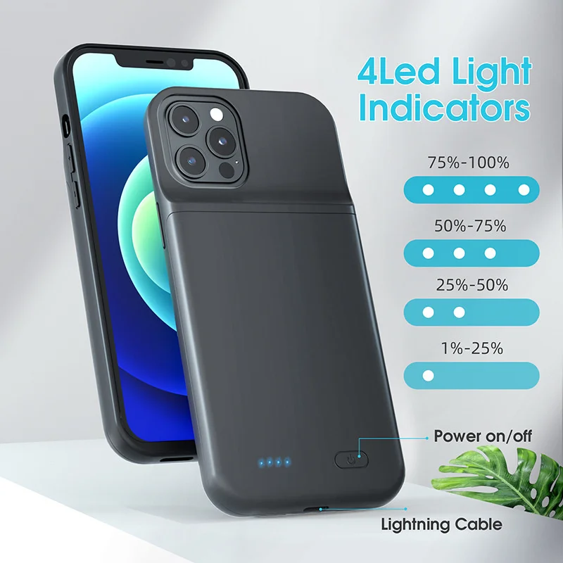 battery charger cases for iphone 13 12 pro max 13 12 mini power bank case for iphone xs max xr 6s 7 8plus se2 extenal power case free global shipping