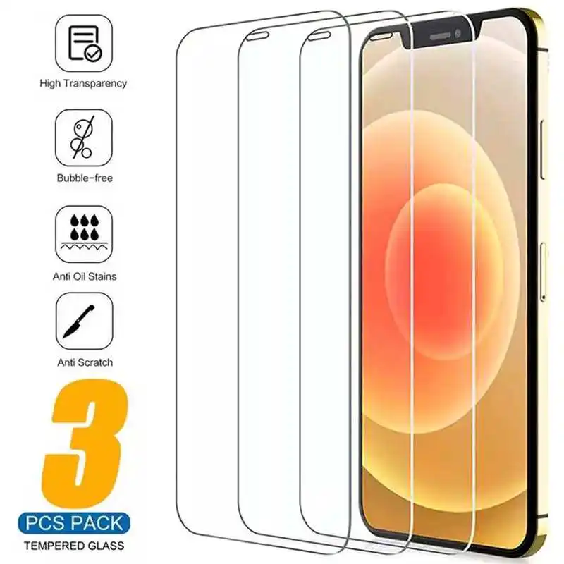 

3Pcs High Definition Tempered Glass For Xiaomi Poco C3 M3 Pro 5G M2 F3 F2 Pocophone F1 X3 NFC X2 Screen Protector
