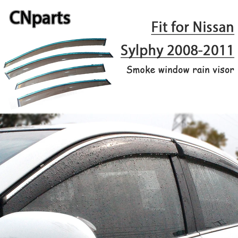 

Автозапчасти 4 шт. ABS для Nissan Sylphy 2008 2009 2010 2011 Автомобильный дымовой оконный козырек сохраняет свежесть воздуха конвекционные аксессуары