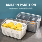 Бытовая кухонная коробка для хранения в холодильнике, сливная корзина для овощей и фруктов, многофункциональный контейнер для хранения, Кухонный Контейнер для хранения