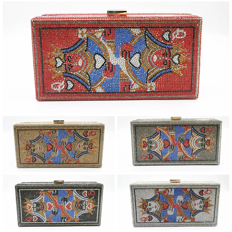 Алмазные долларовые клатчи женские модные маленькие квадратные сумочки кошелек