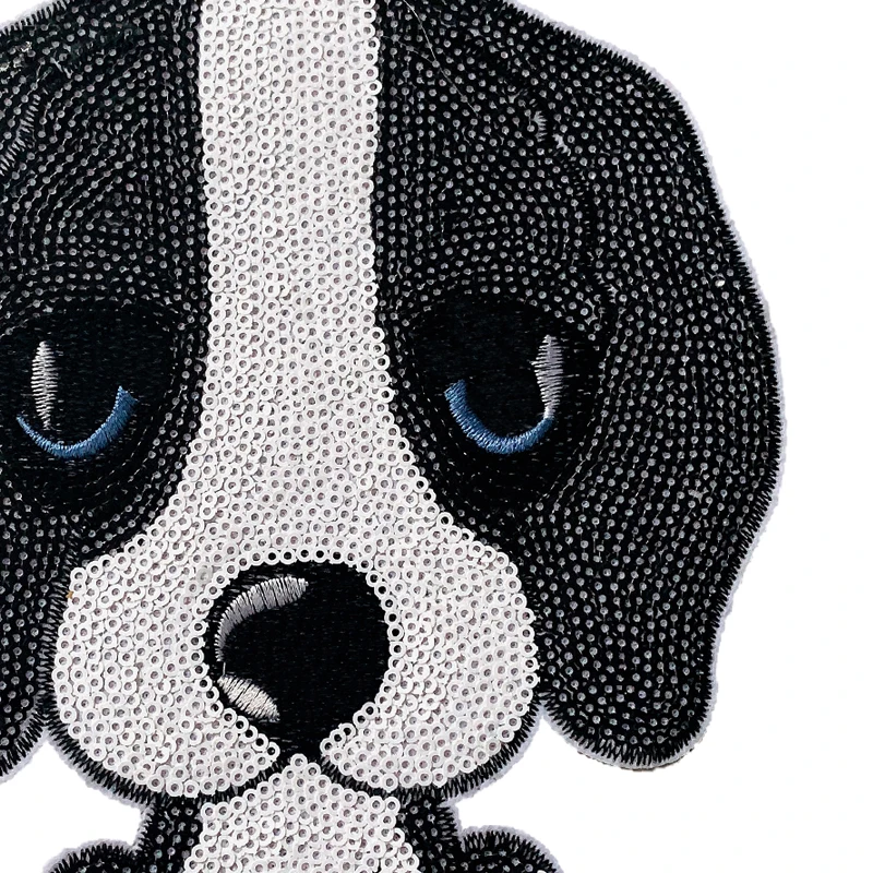 

Wholesale Patches Sequins patch Cartoon animal Dog BadgeS Embroidery patch Clothing Accessories Iron on Patches Wholesale Patch