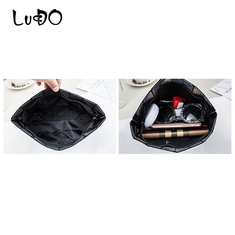 Женская сумка мессенджер lucko маленькая блестящая с цепочкой складной клатч в