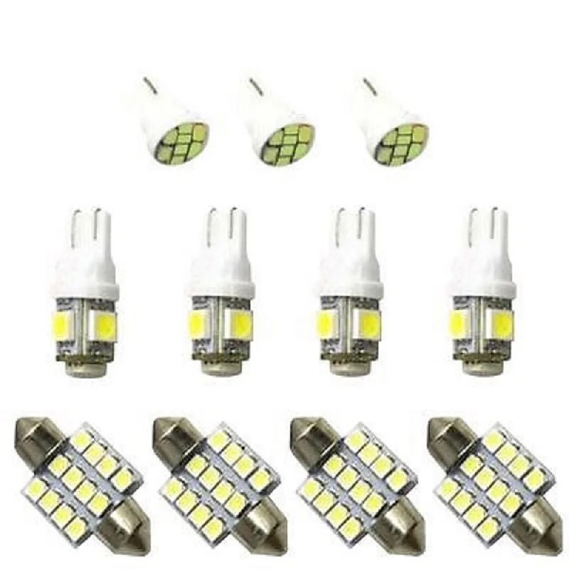 11 set White LED Lights Interior Package 10 & 36mm Map Dome For Subaru BRZ Forester Impreza Legacy Outback Tribeca XV 2000-2019 |