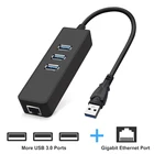 USB гигабитный Ethernet-адаптер с 3 портами 3,0, хаб для сетевой карты Rj45 Lan для Macbook Mac, настольного компьютера + Адаптер для Кабель зарядного устройства микро-usb
