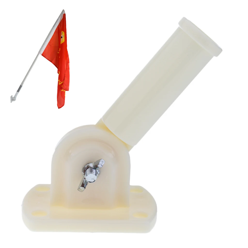 Flag Pole Wall Mount 180° Adjustable Flagpole Holder Windsock Base W/ Screw | Дом и сад