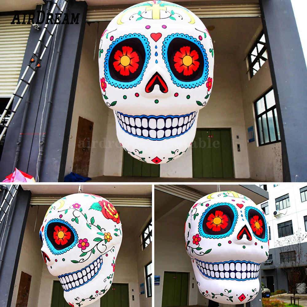 

Halloween props giant inflatable ghost head,inflatable clown head for events supplies with LED light