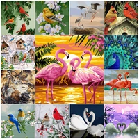 diy painting by numbers bird va 2685 drawing by numbers set no frame oil painting by numbers 32 colors gift level3 stars