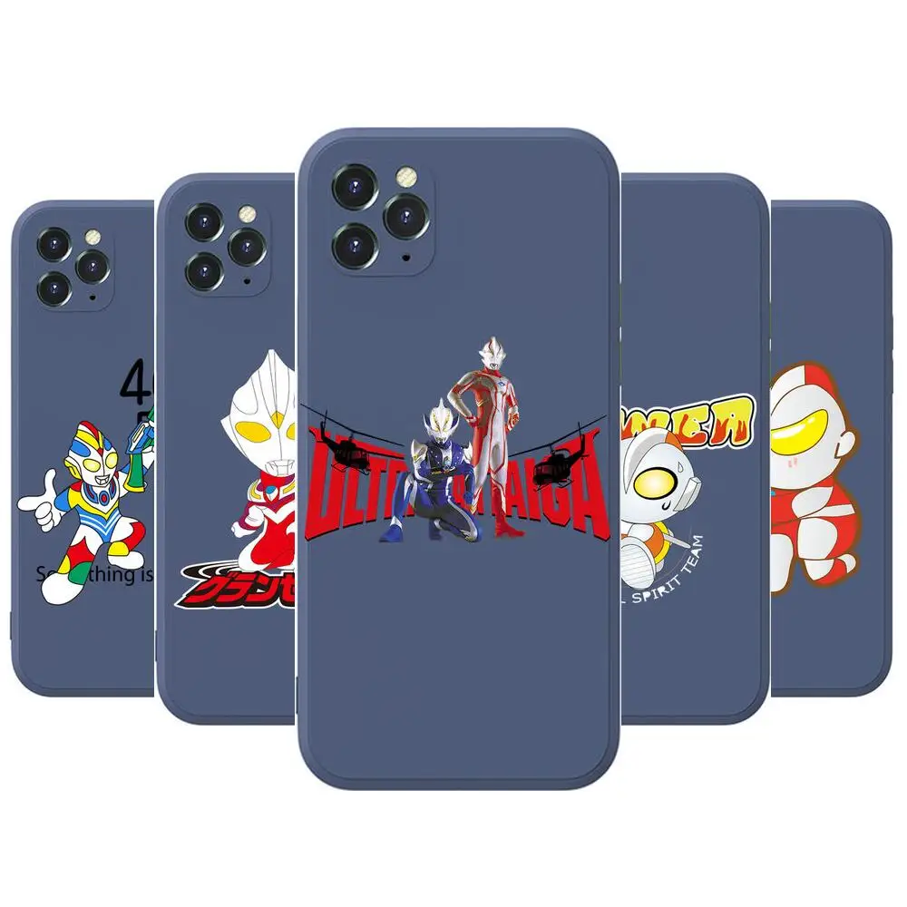 

Ultraman Anime Phone Case cover For iphone 12 Pro Max 11 8 7 6 S XR PLUS X XS SE 2020 mini cell shell Sapphire blue