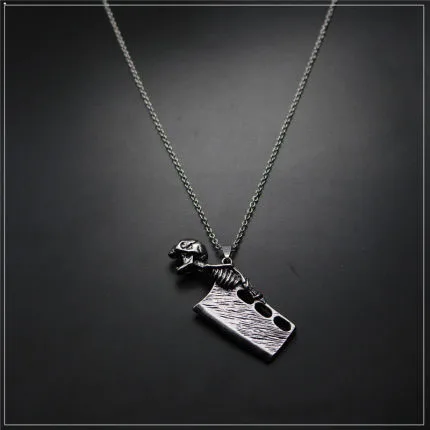 Onlysda панк нержавеющая сталь мини лезвие шеф повара кухонный череп нож кулон