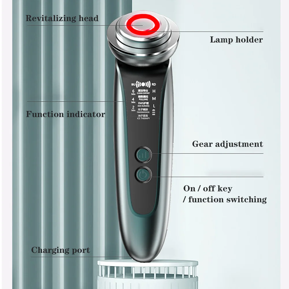 

Аппарат для охлаждения и горячей радиочастоты с 3 передачами, ультразвуковой инфракрасный массажер для лица и тела для похудения и восстано...