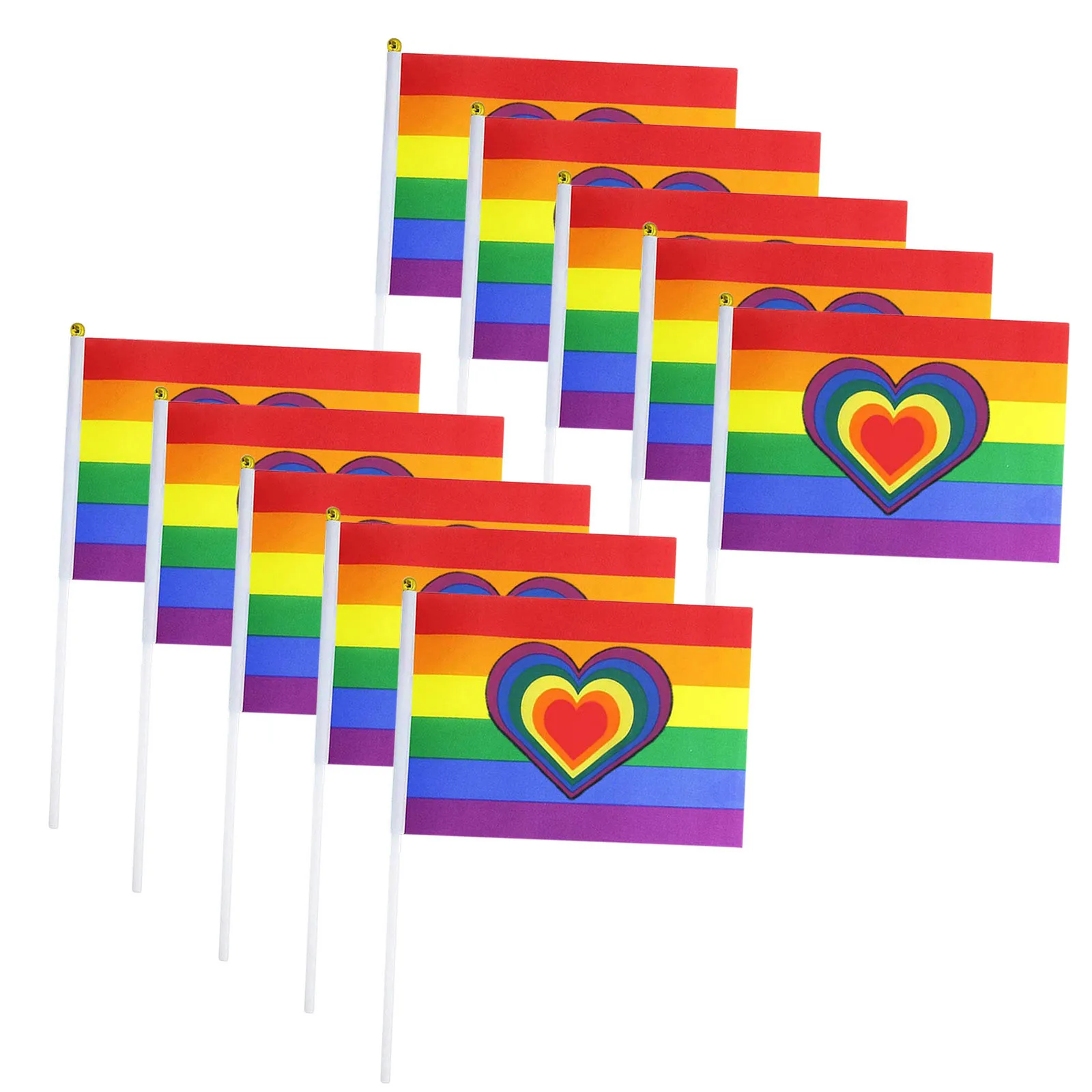 1/5/10 шт. радужные ручные флаги Маленькие Ручные мини-флаги для геев лесбиянок