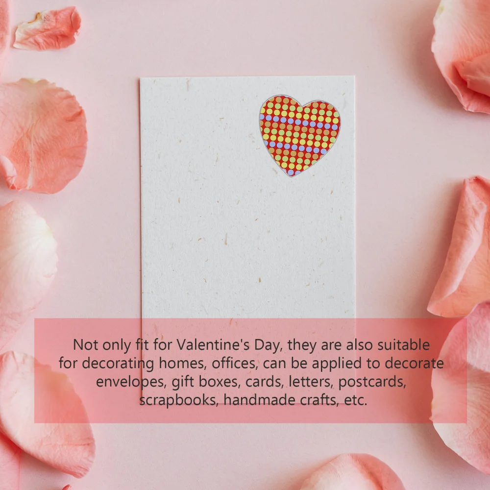 

1 Roll DIY Self-adhesive Sealing Sticker Wedding Heart-shaped Label Stickers