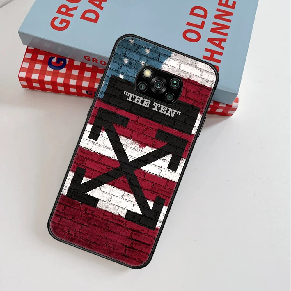 

OF Trend Fashion Luxury Brand Phone Case For Xiaomi Mi Note 10 A3 9 MAX 3 A2 8 9 Lite Pro Ultra black Waterproof Soft