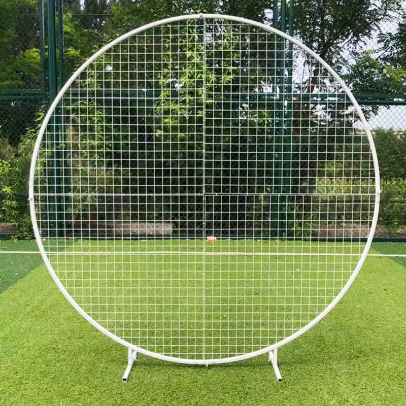 Новый свадебный реквизит кованая железная белая сетка Цветочная рамка круглая