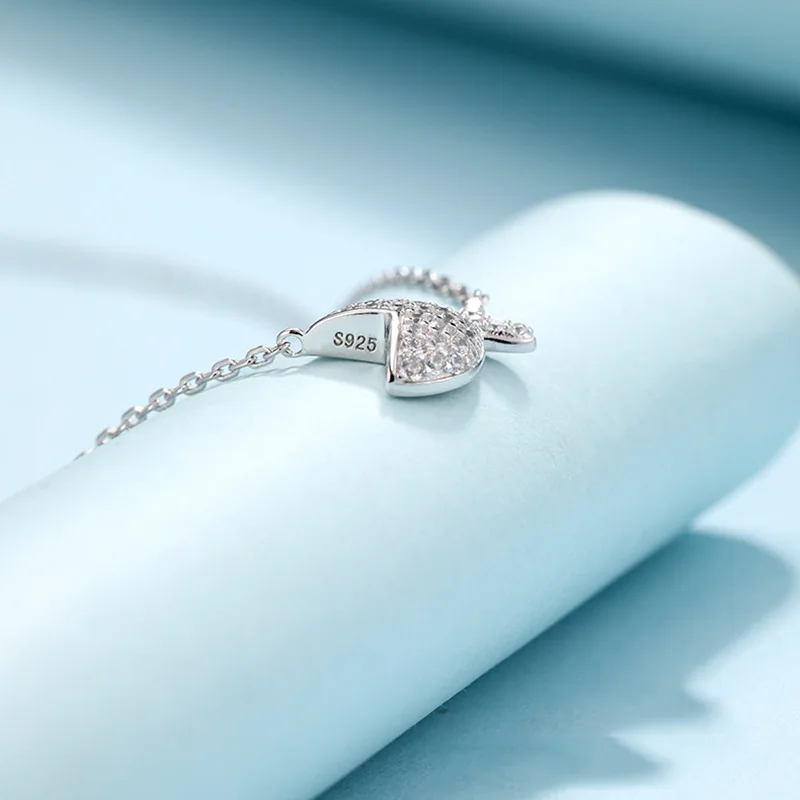 Женское ожерелье с подвеской NPKDS из серебра 925 пробы фианитами | Украшения и