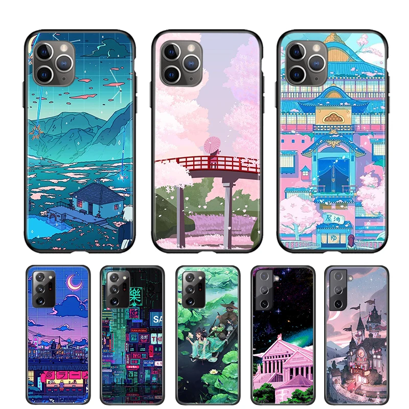 Для iPhone 13 Mini Pro Max художественный пиксельный эстетический для Samsung Galaxy A22 A32 A01Core A52 A72 A02S A03S S21 FE Ультра чехол для телефона