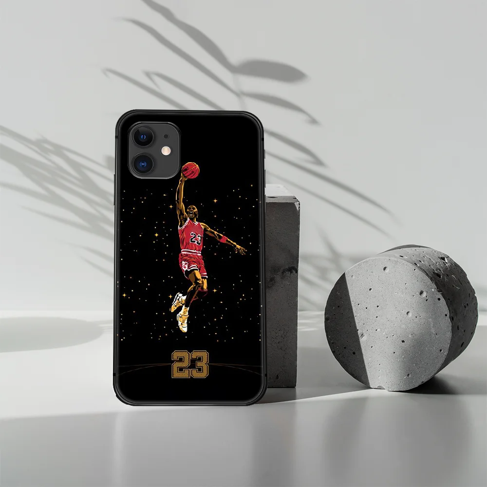 

basketball star Jordan Phone Case Cover Hull For iphone 5 5s se 2020 6 6s 7 8 12 mini plus X XS XR 11 PRO MAX black Hoesjes